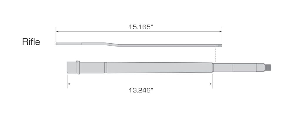 トイガン M4 AR15 Gas Tube Rifle Length Gauged Rifle Length Gas Tubes