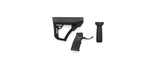 Buttstock, Pistol Grip, & Vertical Foregrip Combo - Black